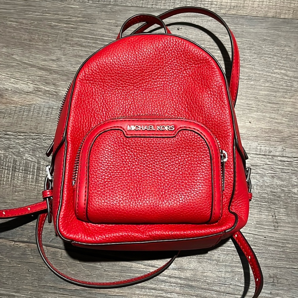 Michael Kors Jaycee- extra small pebbled leather convertible backpack